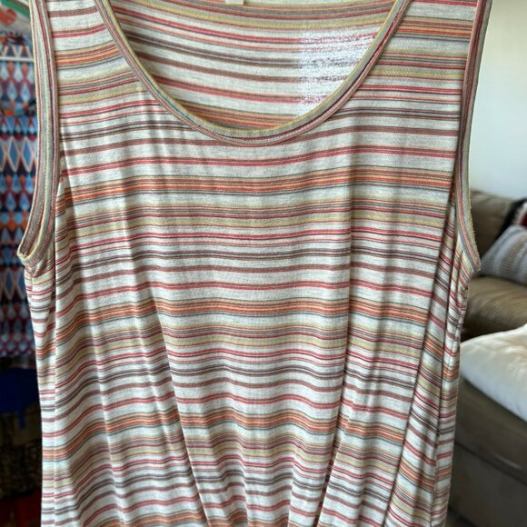 Max Studio super cute striped tank top with center knot X Small - Picture 8 of 9